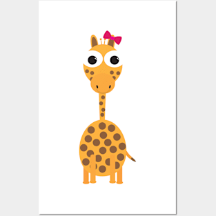 Cute baby giraffe Posters and Art